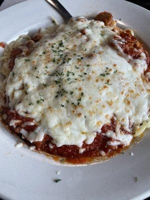 Sausage & Meat Sauce plus cheese