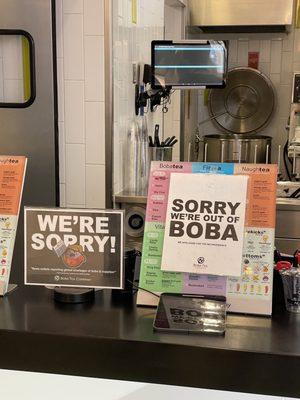 Boba shortage