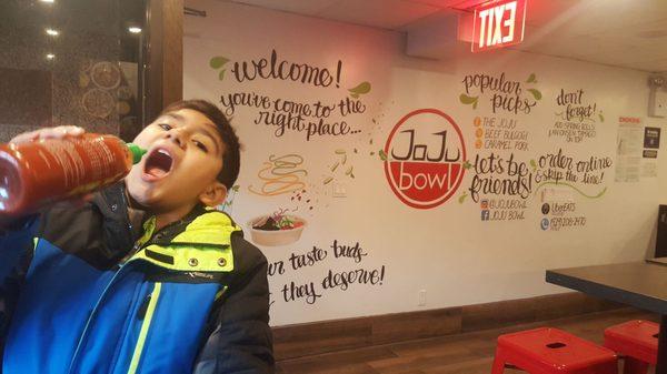 Decor of shop...its Joju Bowl is located downstairs from original Joju.