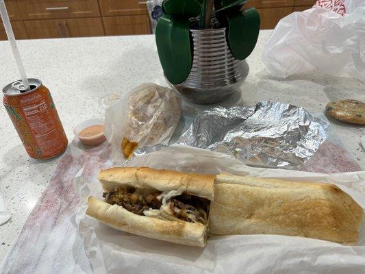 12" Philly Cheesesteak with French Fries