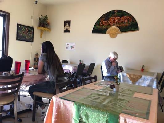 Half of the dining room.