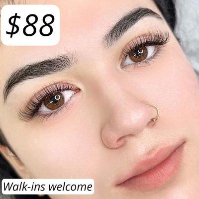 Promotion $88 for natural lashes