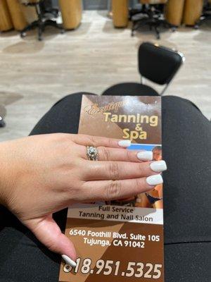 My beautiful nails done at Exotique tanning and so