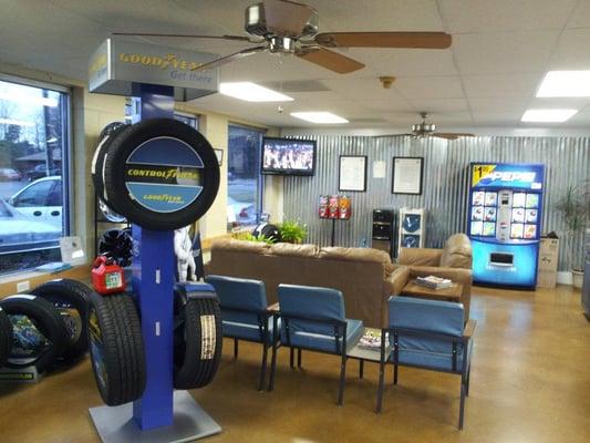 Get your car repaired in a comfortable modern showroom!