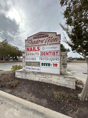 Shops in the strip center