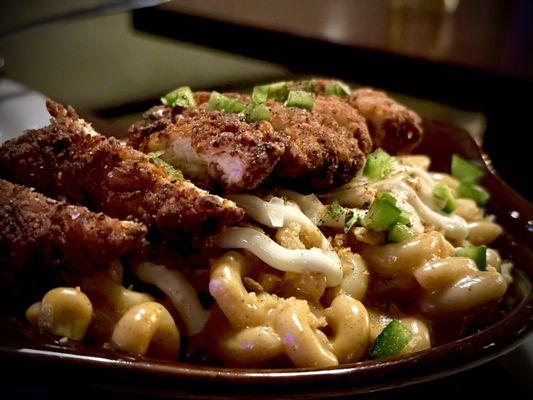 Street Corn Mac and Cheese with chicken