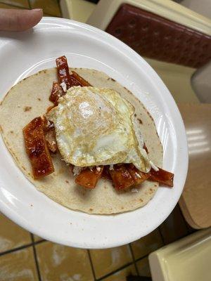 Chilaquiles taco