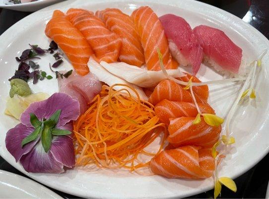 Super White Tuna, Salmon, Tuna & Yellowtail Sashimi