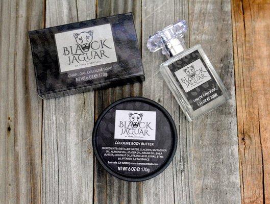 Black Jaguar, Handcrafted men's body butter, soap, and cologne.