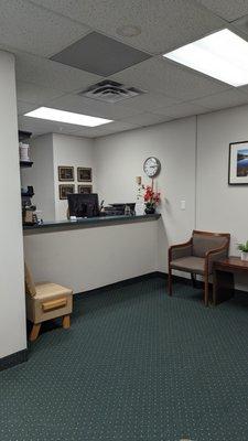 Receptionist area - clean and organized