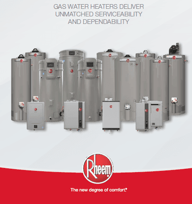 Replace your old water heater with a new Rheem water heater.