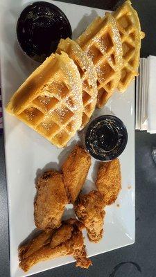 Chicken and Waffles (they didn't have Pancakes offered this day)