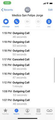 Called over 25 times and no answer.