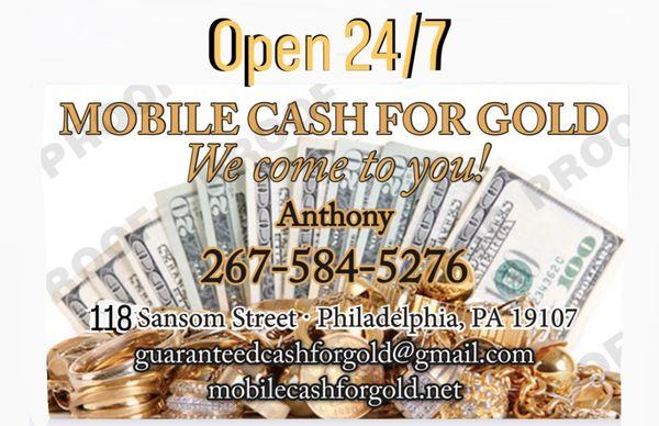 Guaranteed cash for gold mobile