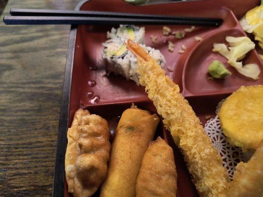 Shrimp tempura bento