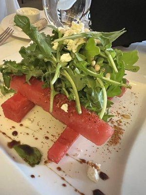 Watermelon salad.