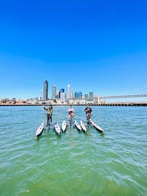 SF water biking by the bay bridge