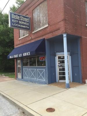 Belle Street  Key service at the corner of seventh and Belle Street in downtown Alton locally owned and operated  since 1955.