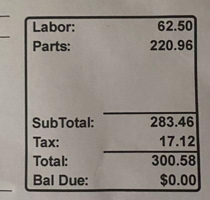 Total charge for a simple batter replacement is unethical.