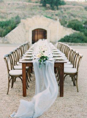 Wedding Table w/ Gauzey runner