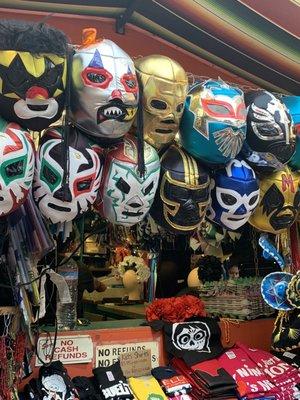 Masks The Outdoor Shopping Booths.  A Free Event  Dia De Los Muertos ( Day of the Dead) November 1, 2019 in DTLA on Olivera Street