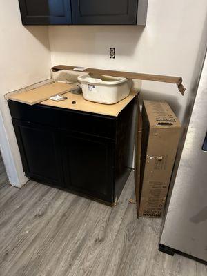 Cabinet and floors installation