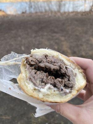 Wagyu cheesesteak sandwich