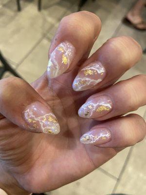 Dustin's marble nails