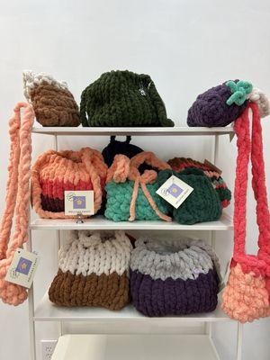 Hand crocheted bags