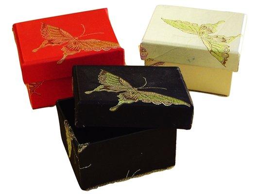 Butterfly Gift Box are handmade and covered with elegant butterfly brocade.