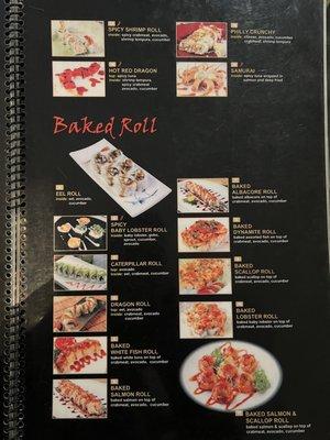 Menu as of 12/29/22