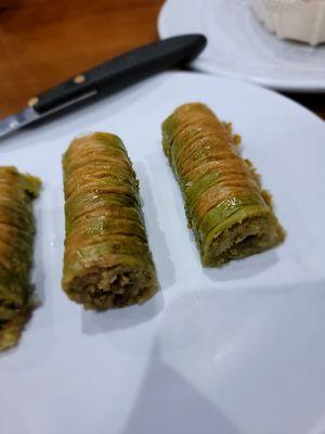 Pistachio Rolls. Unfortunately quite cold