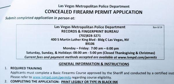 ELECTRONIC CCW:  this form must be totally completed but not signed with your signature when submitting electronically.