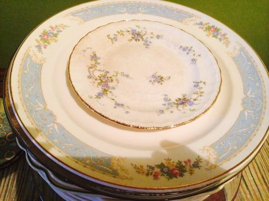 Dessert & Dinner Plates - perfect for Vintage Tea Parties.