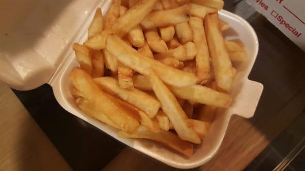 Fries without any ketchup. :(