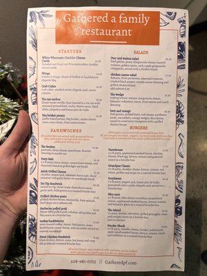 Menu (Front)