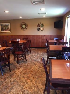 Capri Pizza's new dining room.