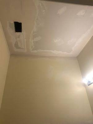 Ceiling drywall and textured