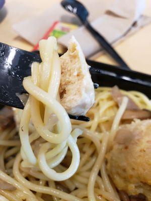 Chicken Marsala Meatballs with Spaghetti