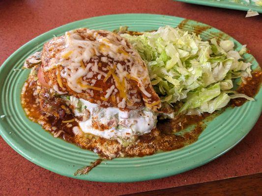 1/2 Torta Ahogada El Pastor w/ side of lettuce