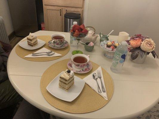 Delicious tea and sweets...