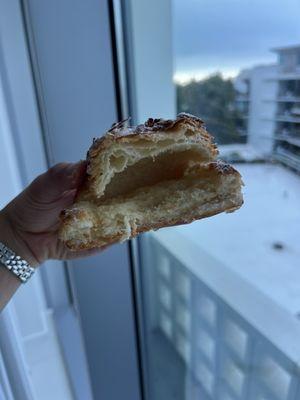 Almond croissant cross section