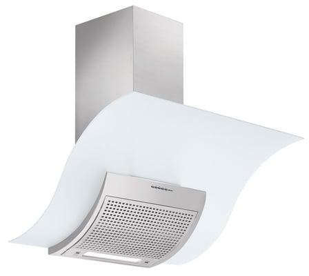 The "Wave" kitchen hood is an example of the 100+ modern designs available from Futuro Futuro Range Hoods.