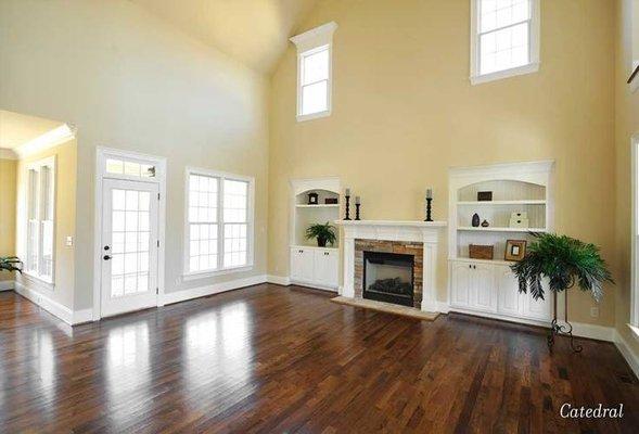 Look at this dark hardwood floor!