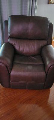 Recliner with lumbar support.