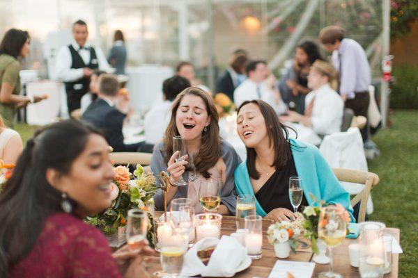 I love this shot of the guests singing a long at Sarah and Anson's wedding at the Inn At Rancho Santa Fe