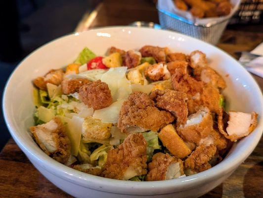 September 27, 2024; Crispy Chicken Caesar Salad ($15).