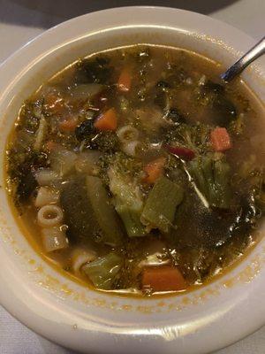 House made ministone soup