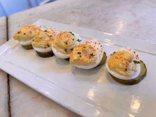 Deviled eggs at Merchant's