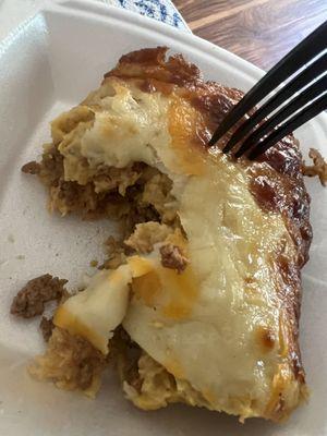 Pastelito (beef, cheese and plantains) like a lasagna, but latin.